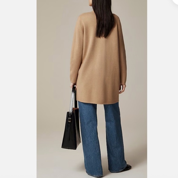 J Crew Juliette Women Duster Cardigan Sweater Blazer Sz S Linen Business City - Picture 3 of 12